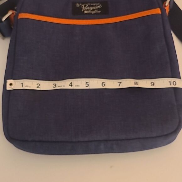 Penguin by Munsingwear Chambray Messenger Bag with Orange Trim - Picture 10 of 13